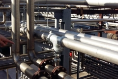 Particolare piping giunti scanalati